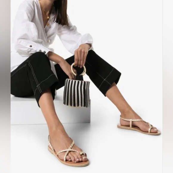 ANCIENT GREEK SLINGBACK SANDAL FYSI - TAN NEUTRAL SZ EU 37 / US 7 - Picture 11 of 11